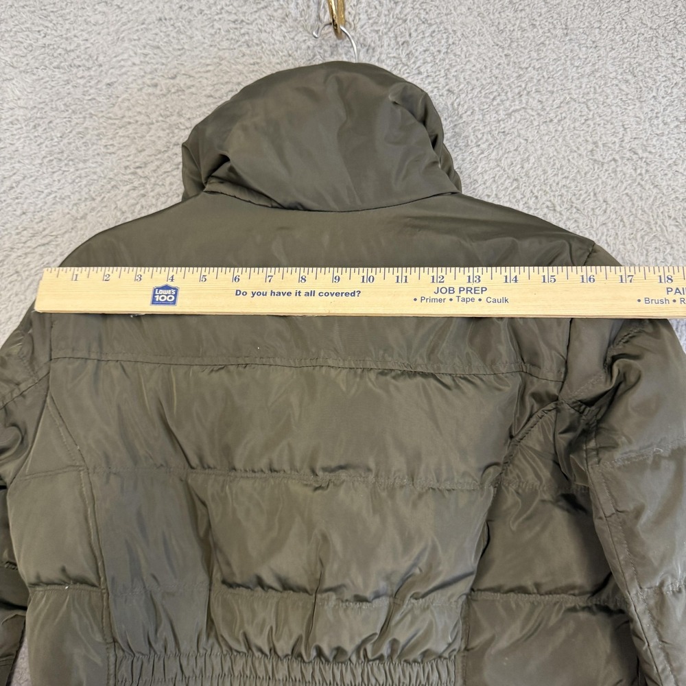 Michael Michael Kors Coat Womens Medium Green Down Puffer Quilted Zip Long‎ - Picture 3 of 16